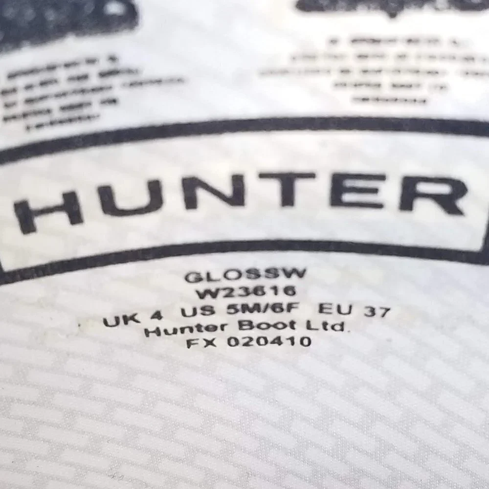 Hunter Extended Calf Tall Gloss Rain Boots Size 6